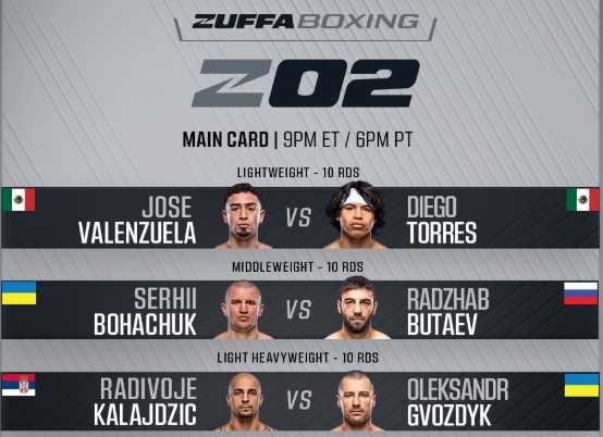 В ночь на 2 февраля в Лас-Вегасе состоится Zuffa Boxing 2: бои Гвоздика с Калайджичем и Богачука с Бутаевым в рамках большого карда.