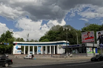 Вход на стадион Динамо имени Лобановского в Киеве, архивный снимок 2012 года