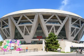 Архивный вид Diamond Court в Национальном теннисном центре Пекина